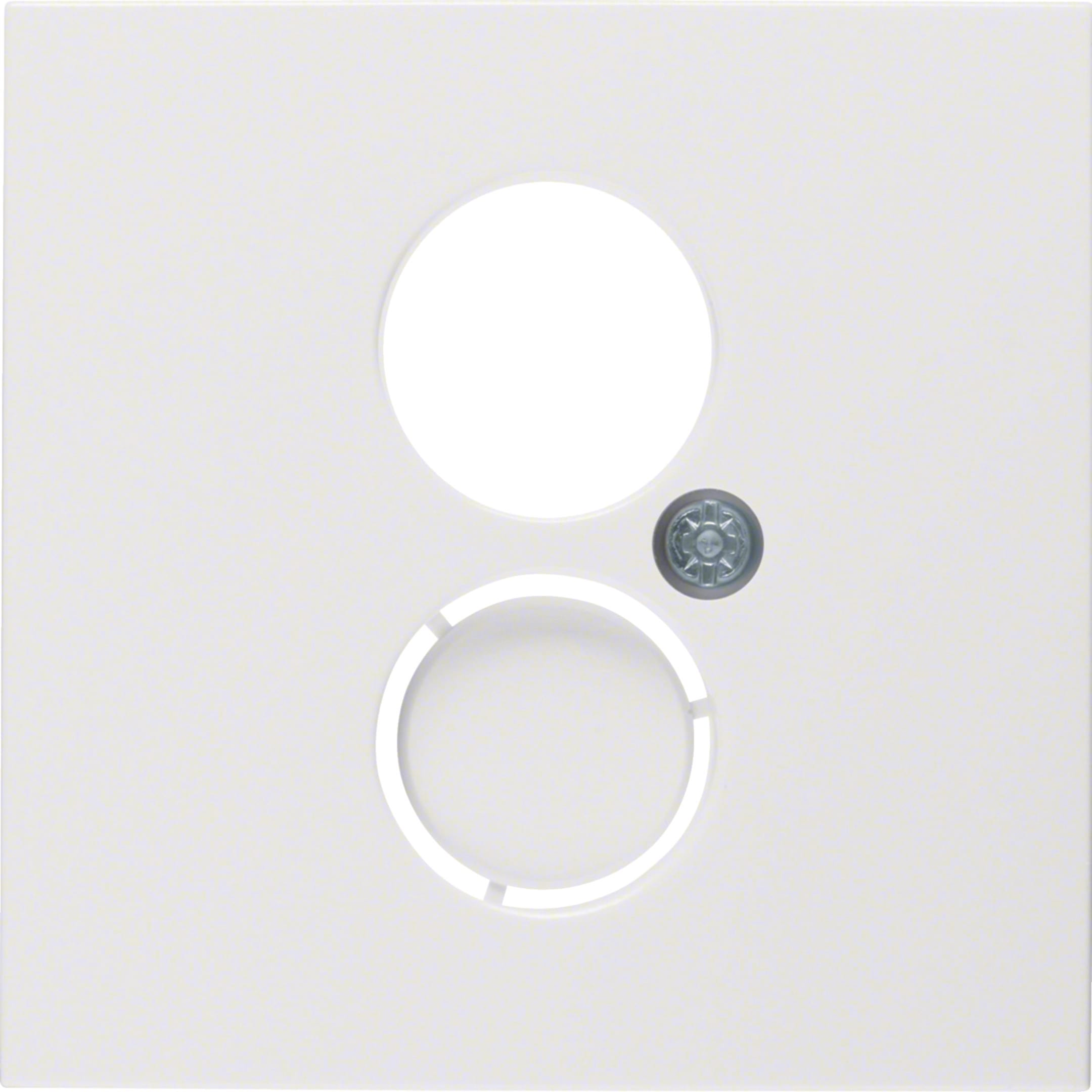 HAGER BOCCHIOTTI - Pezzo centrale x presa x altoparlanti Berker S.1/B.3/B.7 bianco polare lucido