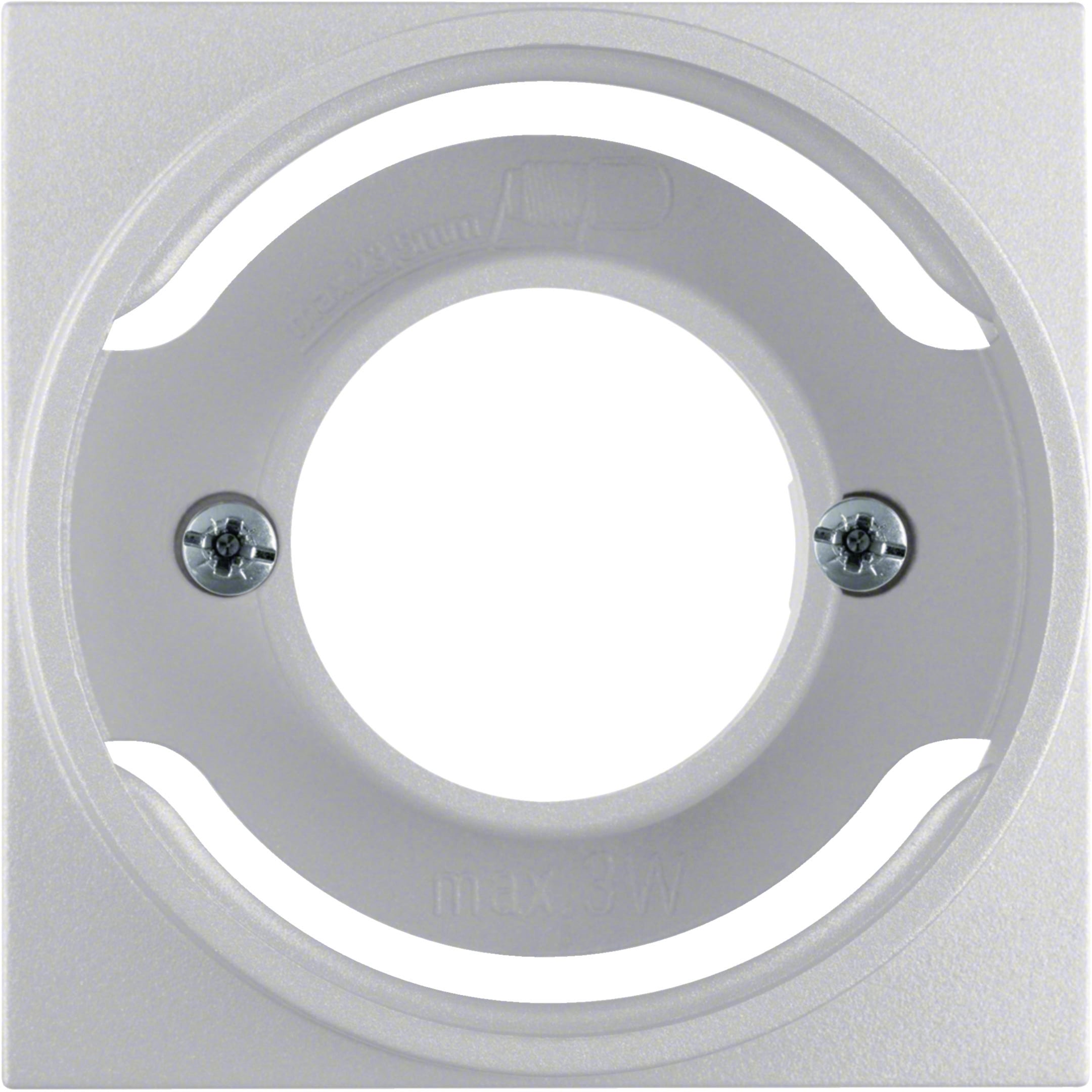 HAGER BOCCHIOTTI - Pezzo centrale per spia luminosa E14 Berker B.7 alu opaco, verniciato