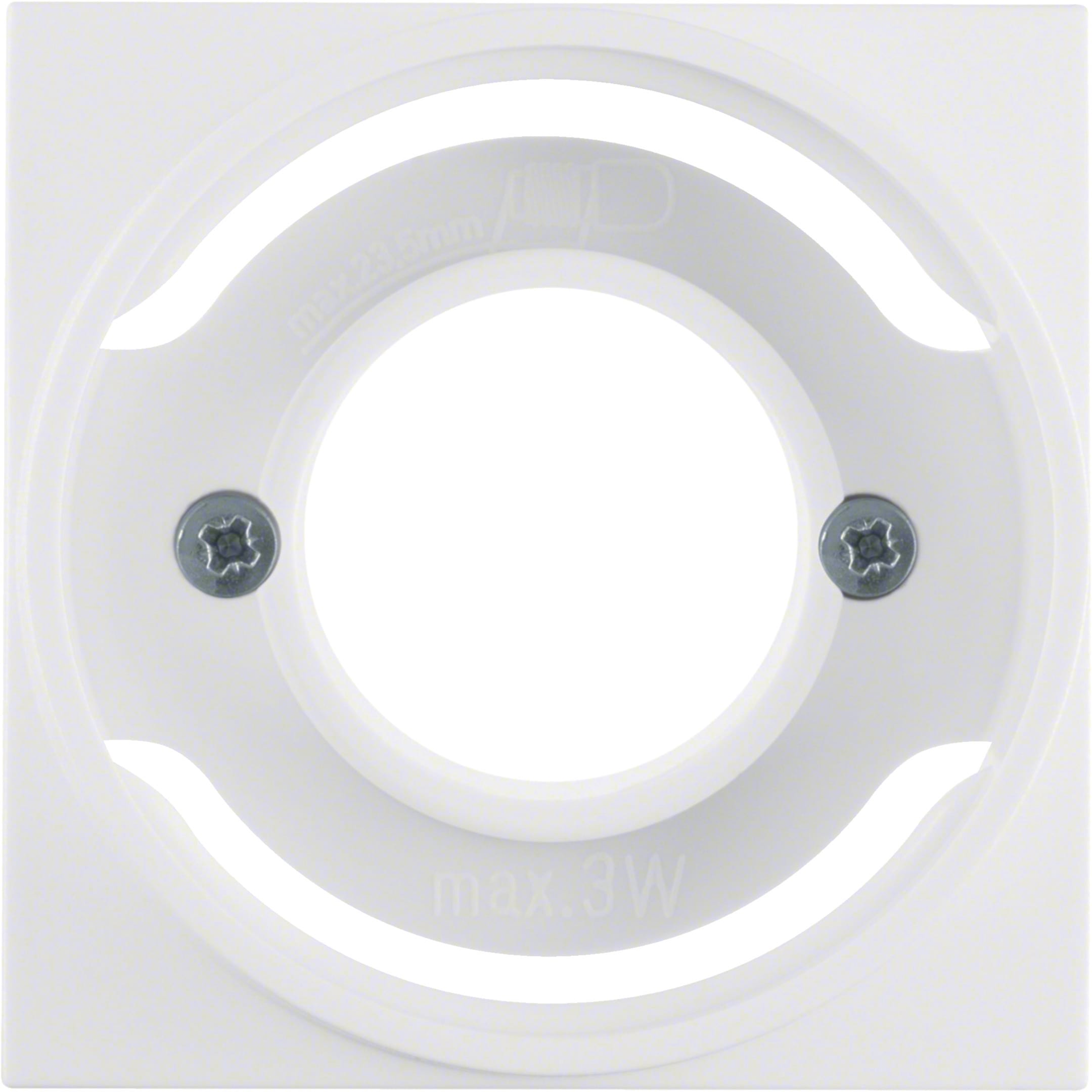 HAGER BOCCHIOTTI - Pezzo centrale per spia luminosa E14 Berker S.1/B.3/B.7?bianco polare opaco