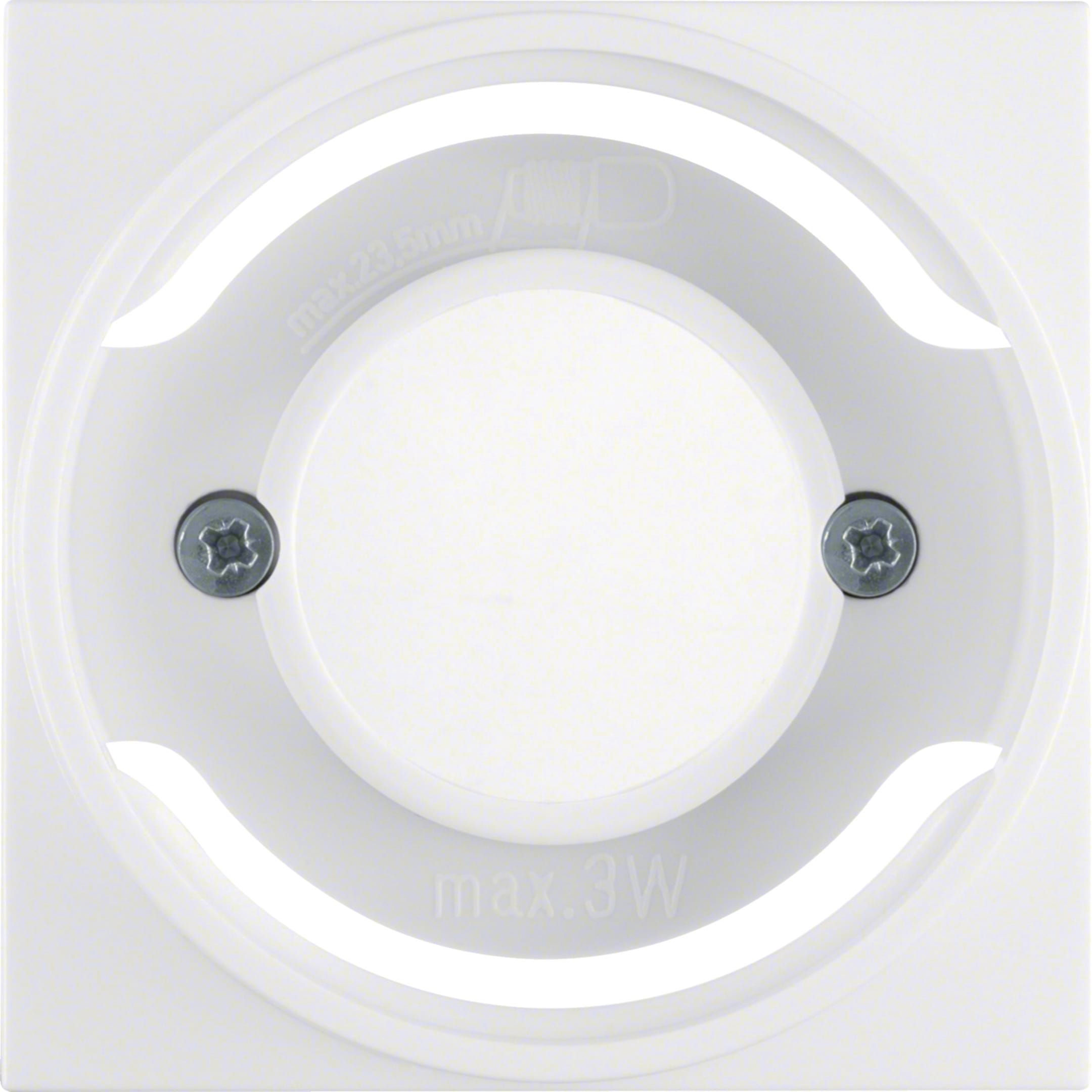 HAGER BOCCHIOTTI - Pezzo centrale per spia luminosa E14 Berker S.1/B.3/B.7 bianco polare lucido