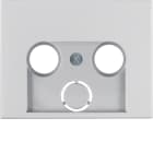 HAGER BOCCHIOTTI - Pezzo centrale per presa TV doppia/tripla Berker K.5 alu, alluminio anodizzato