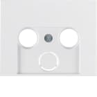 HAGER BOCCHIOTTI - Pezzo centrale per presa TV doppia/tripla Berker K.1 bianco polare lucido