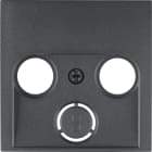 HAGER BOCCHIOTTI - Pezzo centrale per presa TV doppia/tripla Berker B.3/B.7 antracite opaco