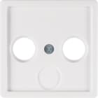 HAGER BOCCHIOTTI - Pezzo centrale per presa TV doppia/tripla Berker Q.1/Q.3 bianco polare velluto