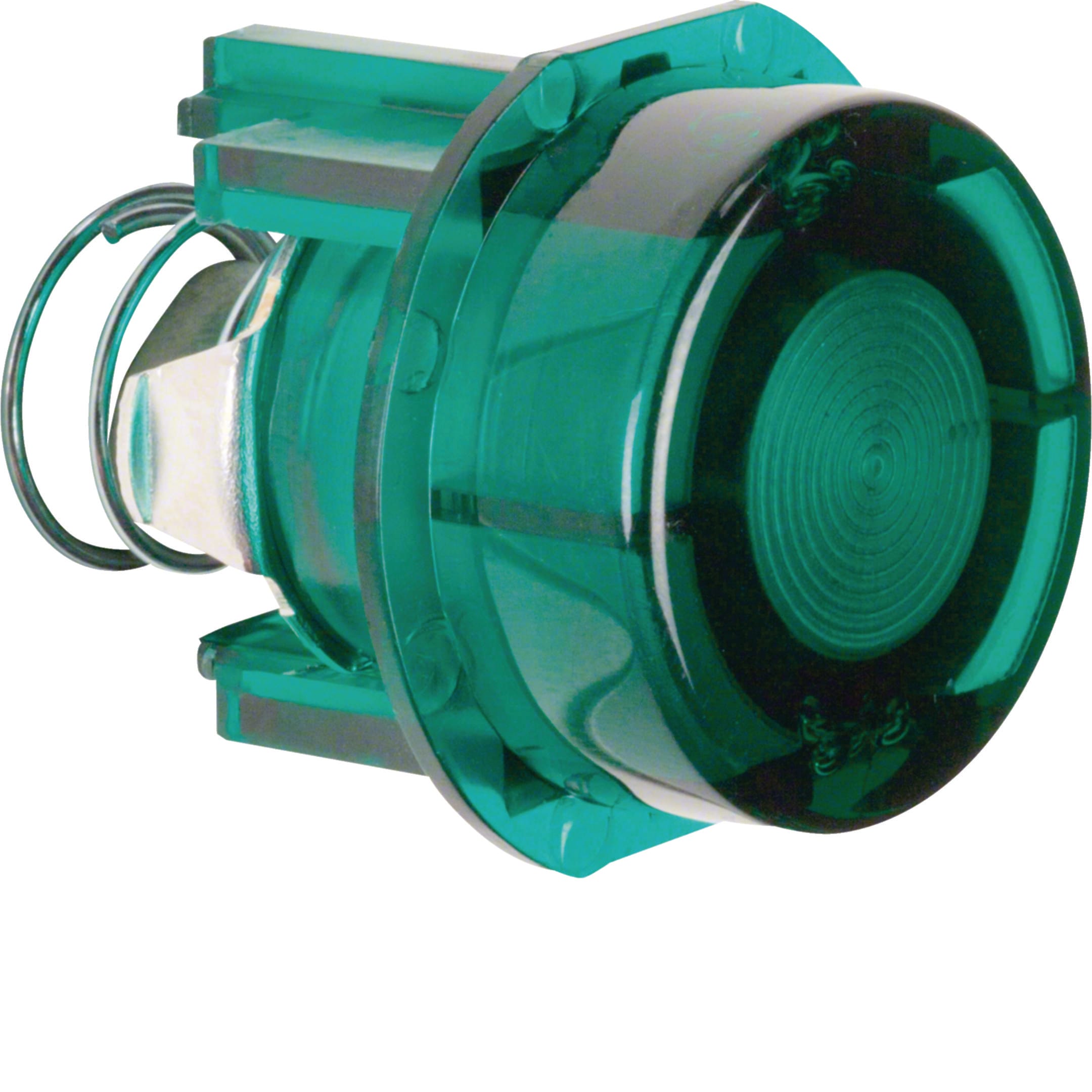 HAGER BOCCHIOTTI - Pulsante per base pulsante/spia luminosa E10 verde, trasparente 10 A