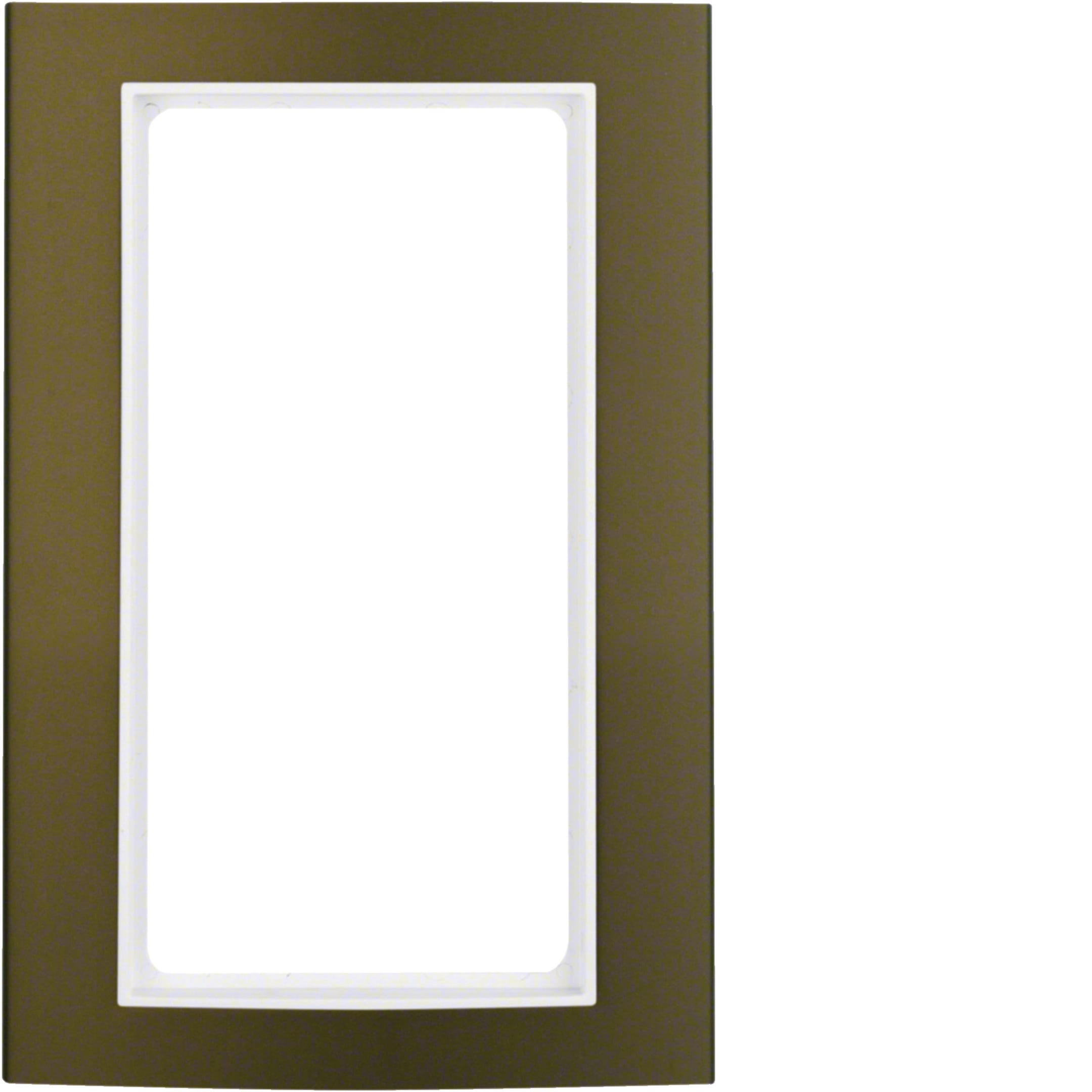 HAGER BOCCHIOTTI - Cornice con finestra grande Serie B.3 alu marr./bianco polare opac, allum. anod.