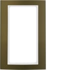 HAGER BOCCHIOTTI - Cornice con finestra grande Serie B.3 alu marr./bianco polare opac, allum. anod.