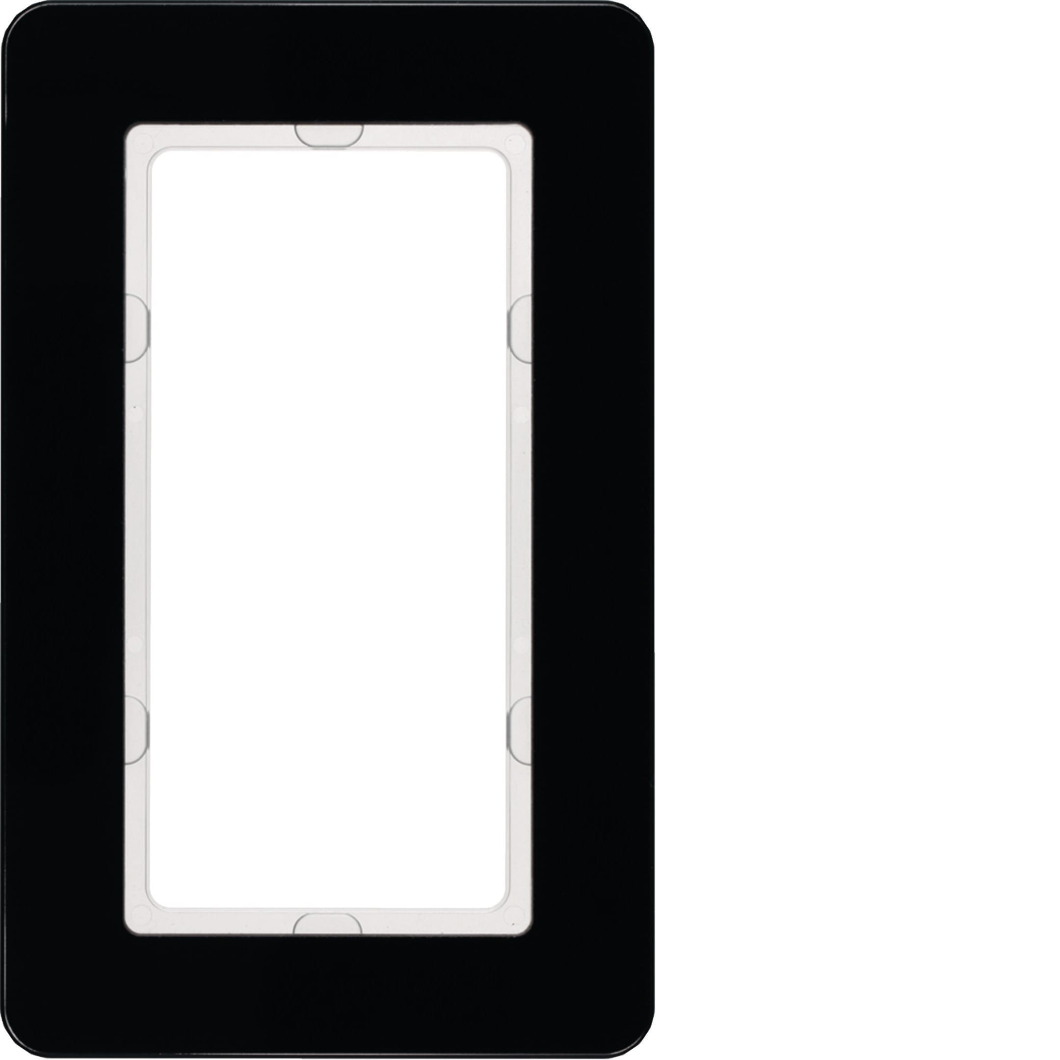 HAGER BOCCHIOTTI - Cornice con finestra grande Berker Q.7 vetro nero