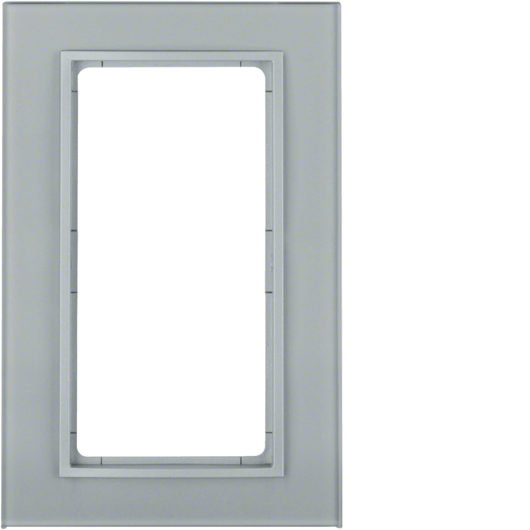 HAGER BOCCHIOTTI - Cornice in vetro con finestra grande Berker B.7 vetro alu/alu opaco, verniciato