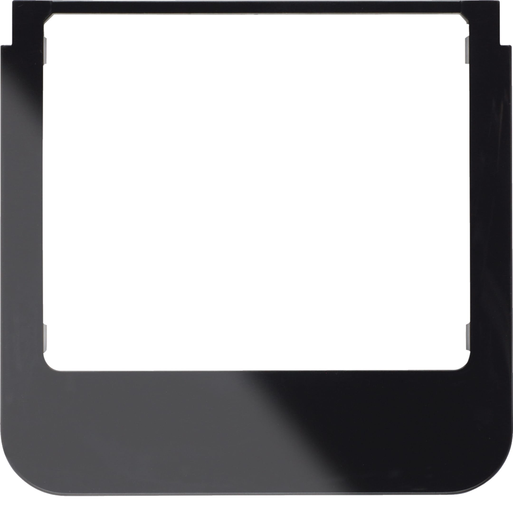 HAGER BOCCHIOTTI - Cornice design rotonda accessorio nero lucido