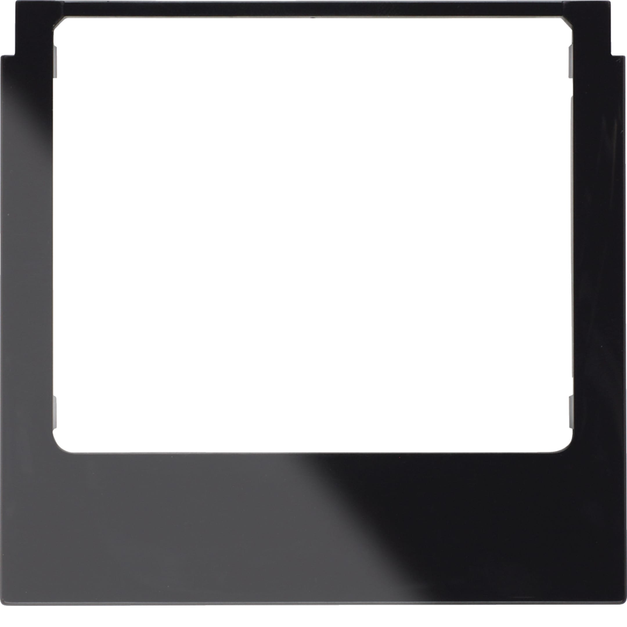 HAGER BOCCHIOTTI - Cornice design angolare accessorio nero lucido