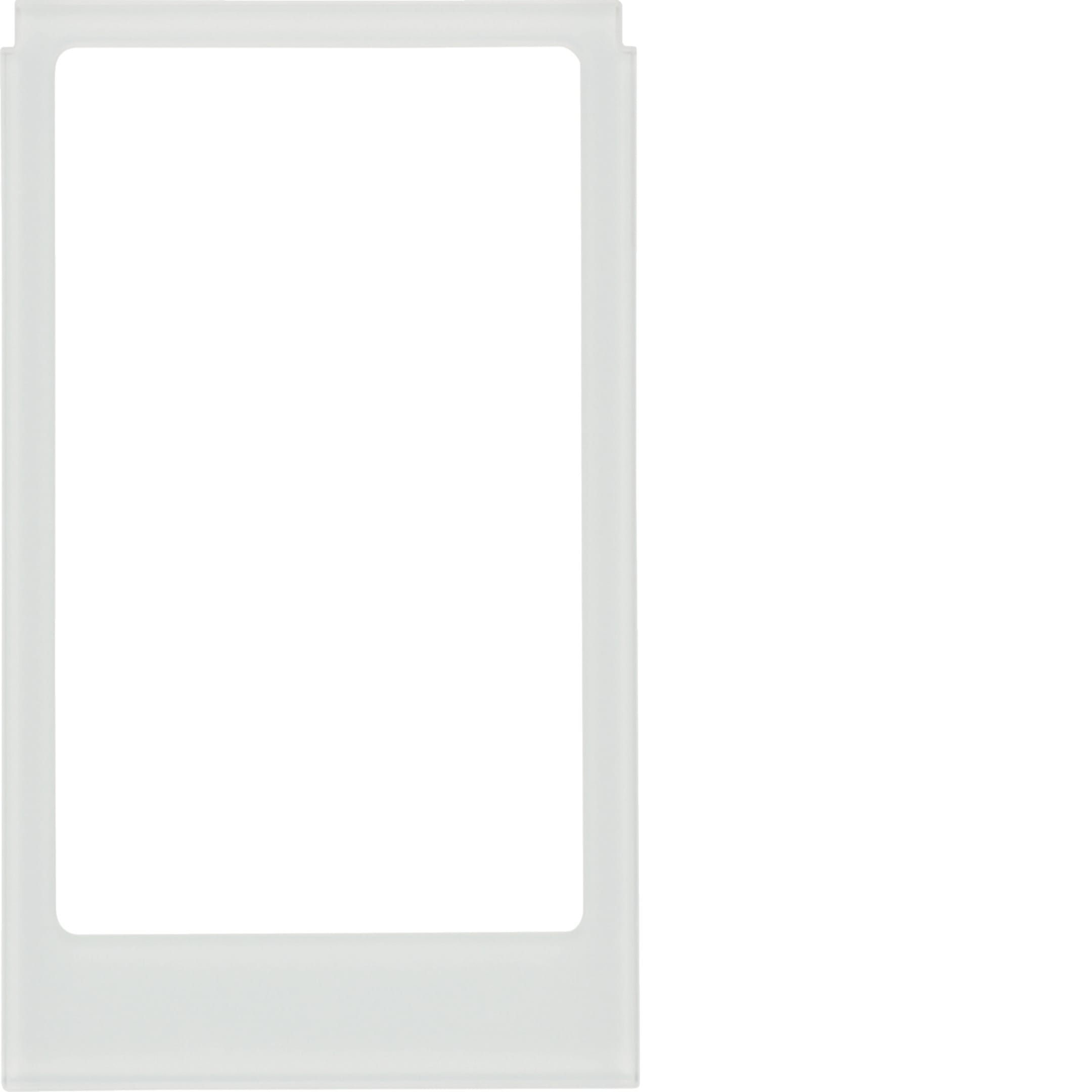 HAGER BOCCHIOTTI - Cornice design angolare, versione grande accessorio vetro bianco polare