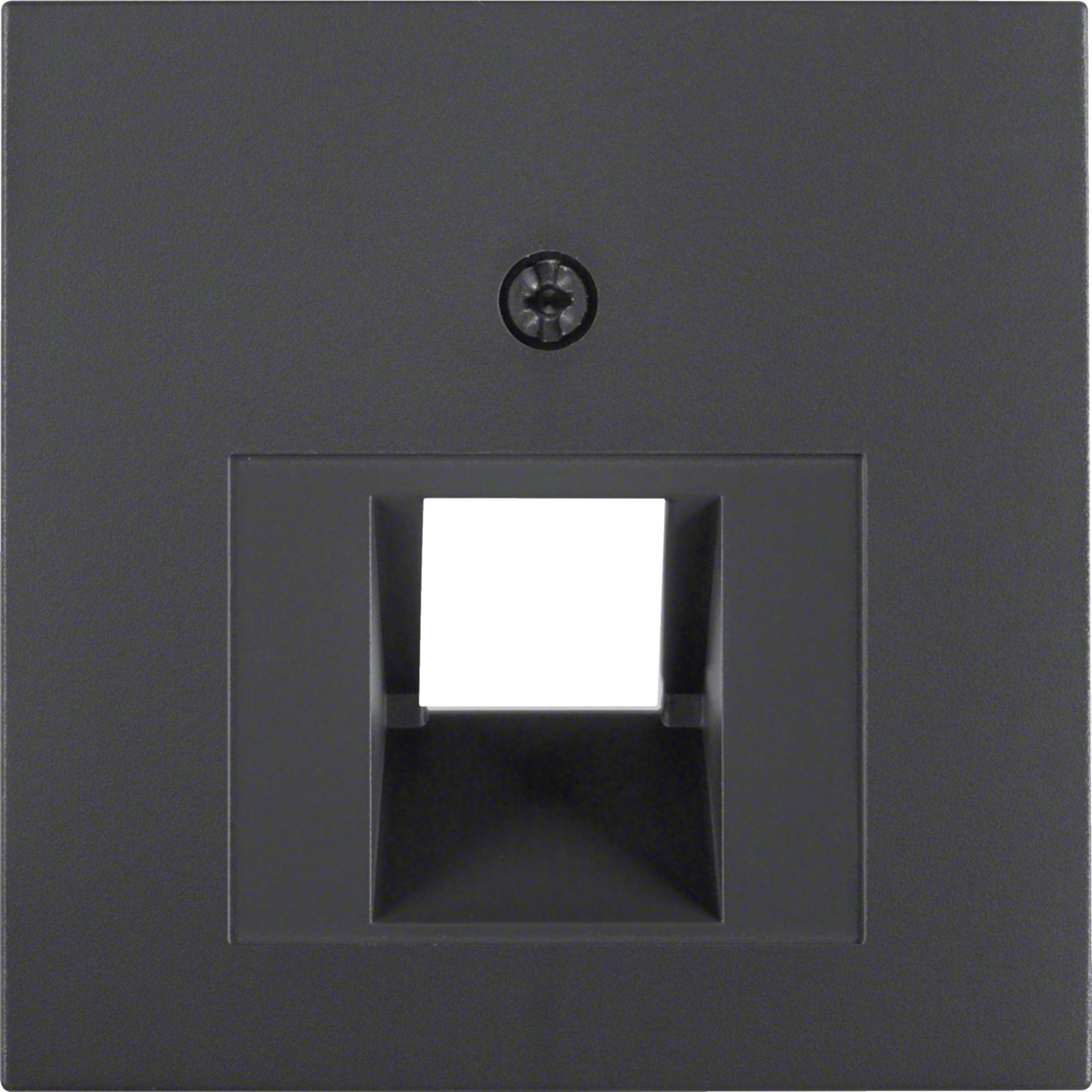 HAGER BOCCHIOTTI - Pezzo centrale per presa RJ universale Berker B.3/B.7 antracite opaco