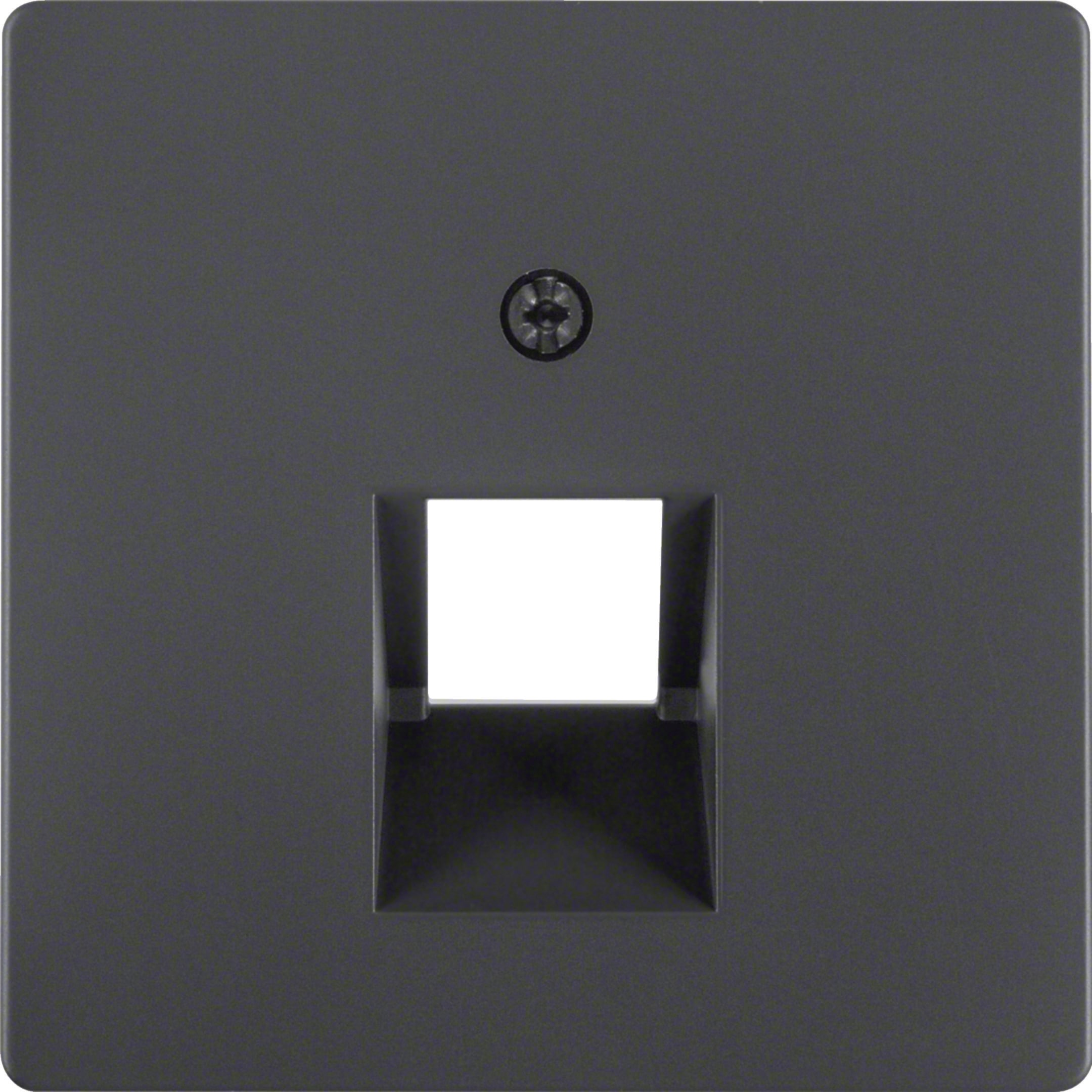 HAGER BOCCHIOTTI - Pezzo c.le x presa RJ universale Serie Q.1/Q.3 antracite velluto, verniciato