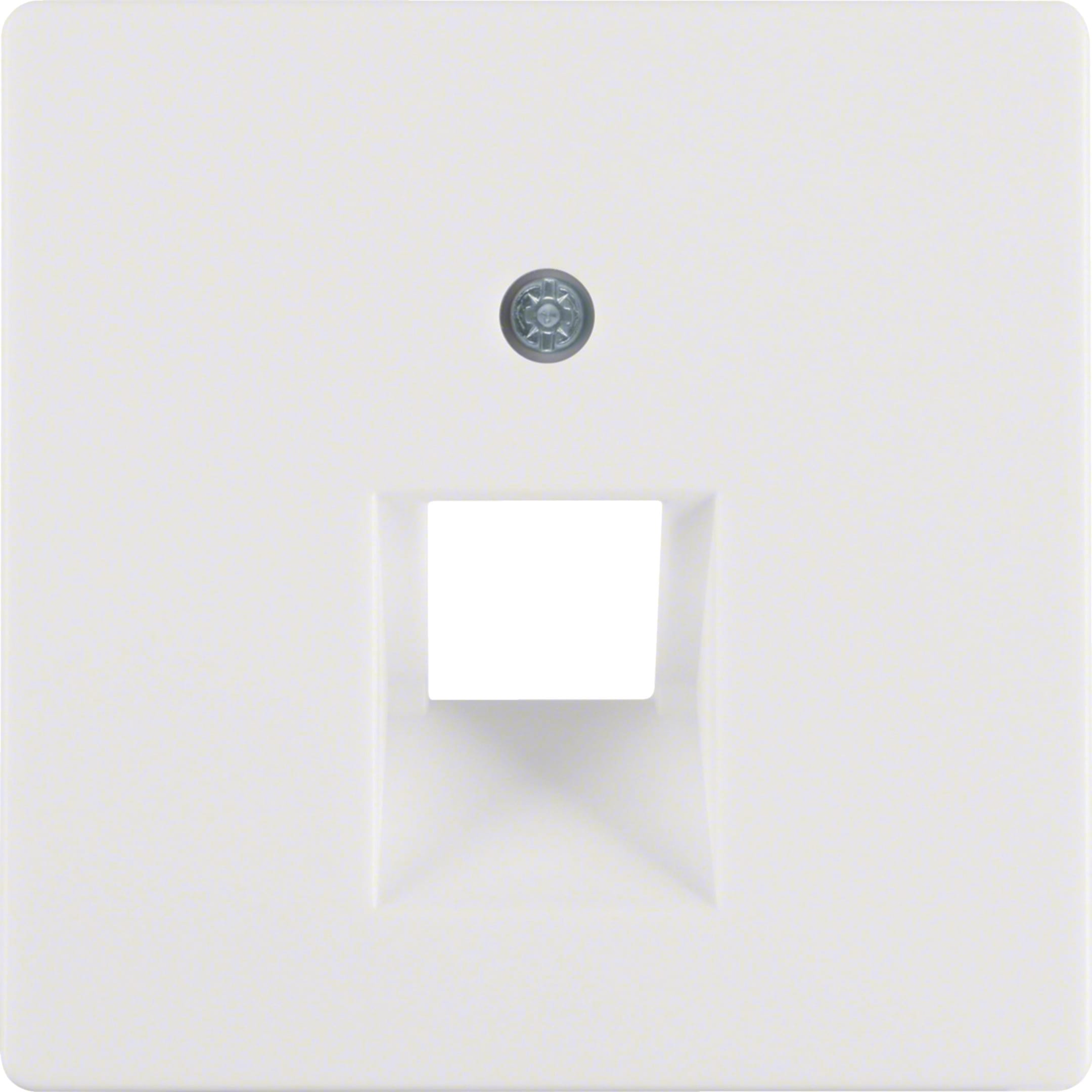 HAGER BOCCHIOTTI - Pezzo c.le  x presa RJ universale singolo Berker Q.1/Q.3 bianco polare velluto