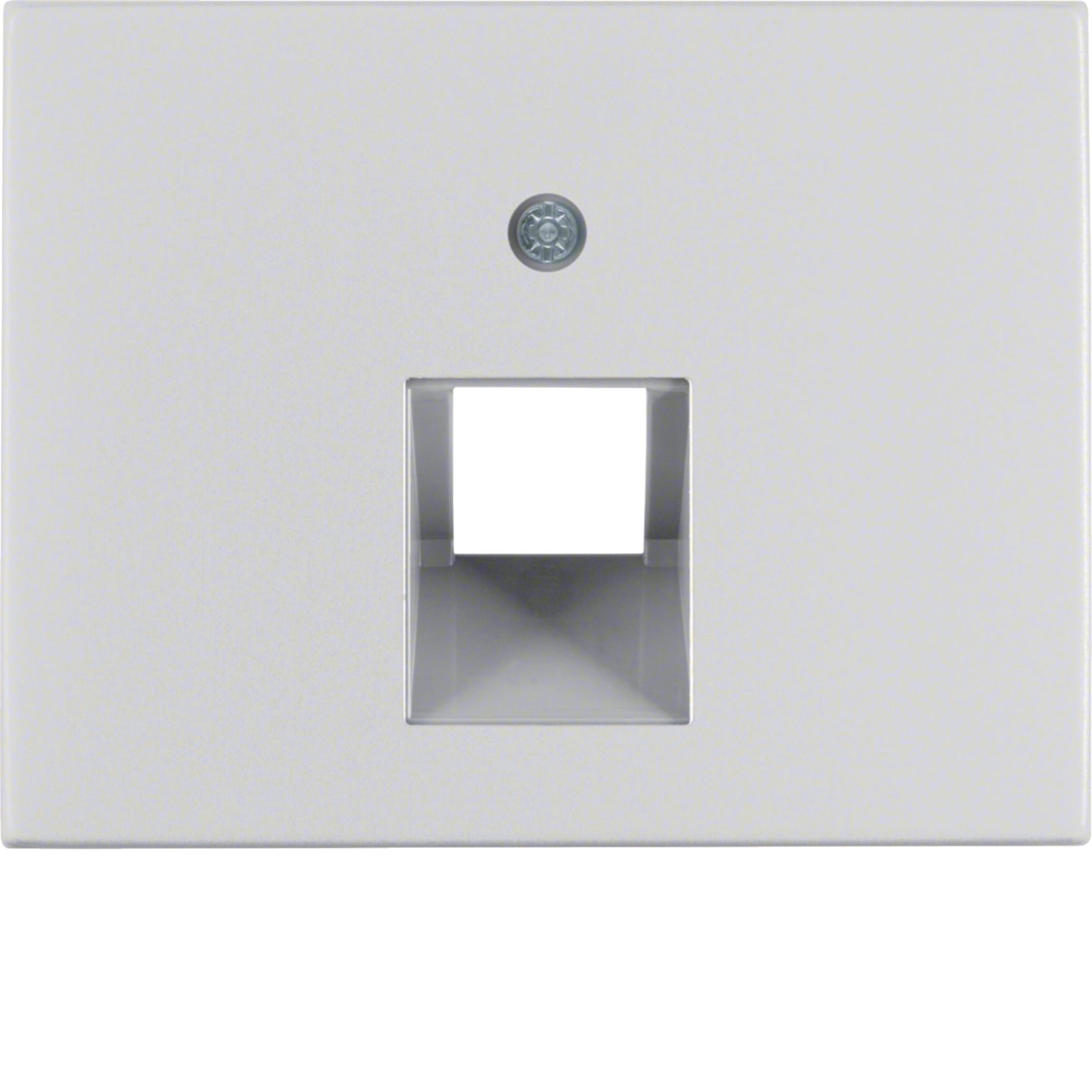 HAGER BOCCHIOTTI - Pezzo centrale per presa RJ universale Berker K.5 alu, alluminio anodizzato