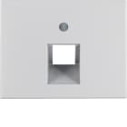 HAGER BOCCHIOTTI - Pezzo centrale per presa RJ universale Berker K.5 alu, alluminio anodizzato