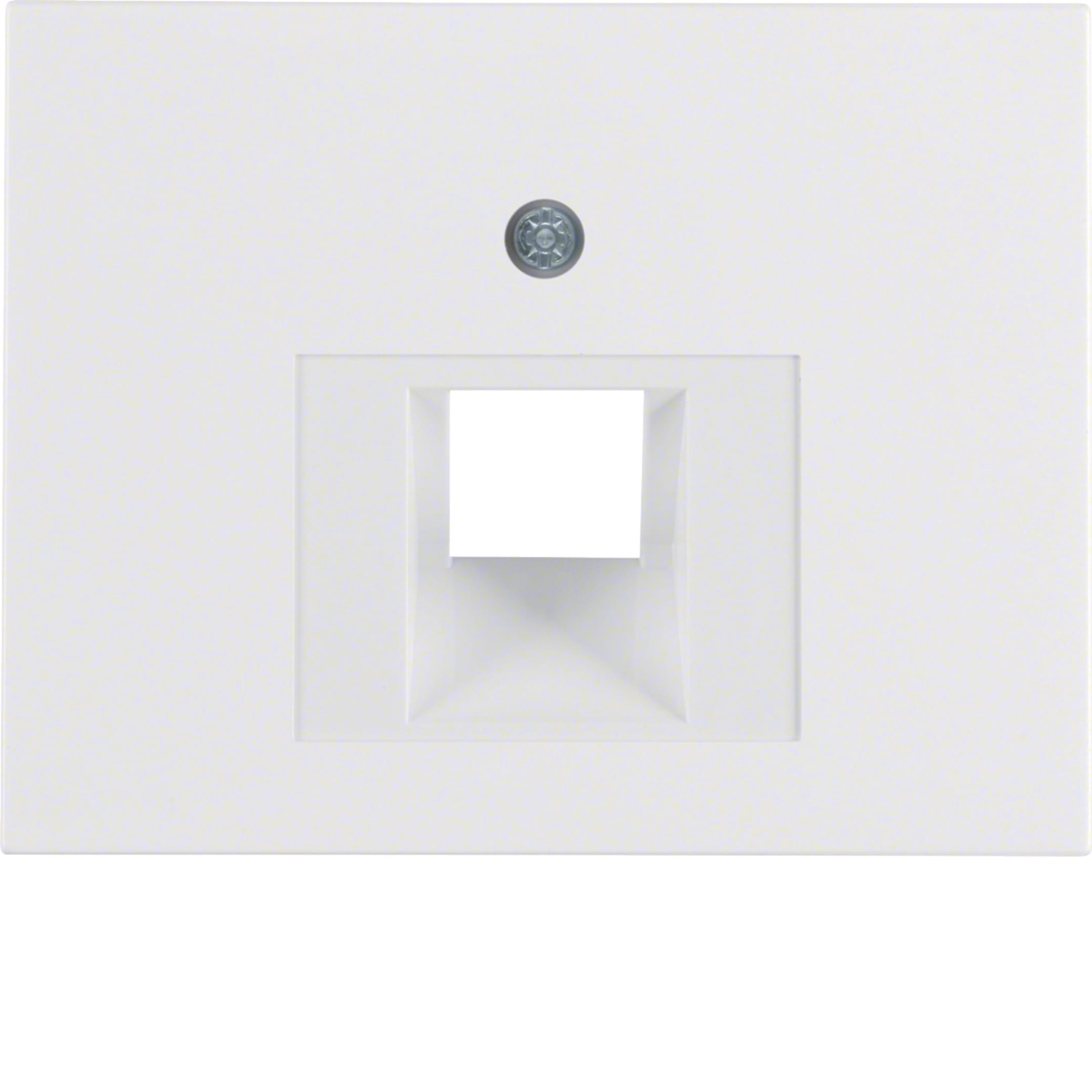 HAGER BOCCHIOTTI - Pezzo centrale per presa RJ universale Berker K.1 bianco polare lucido