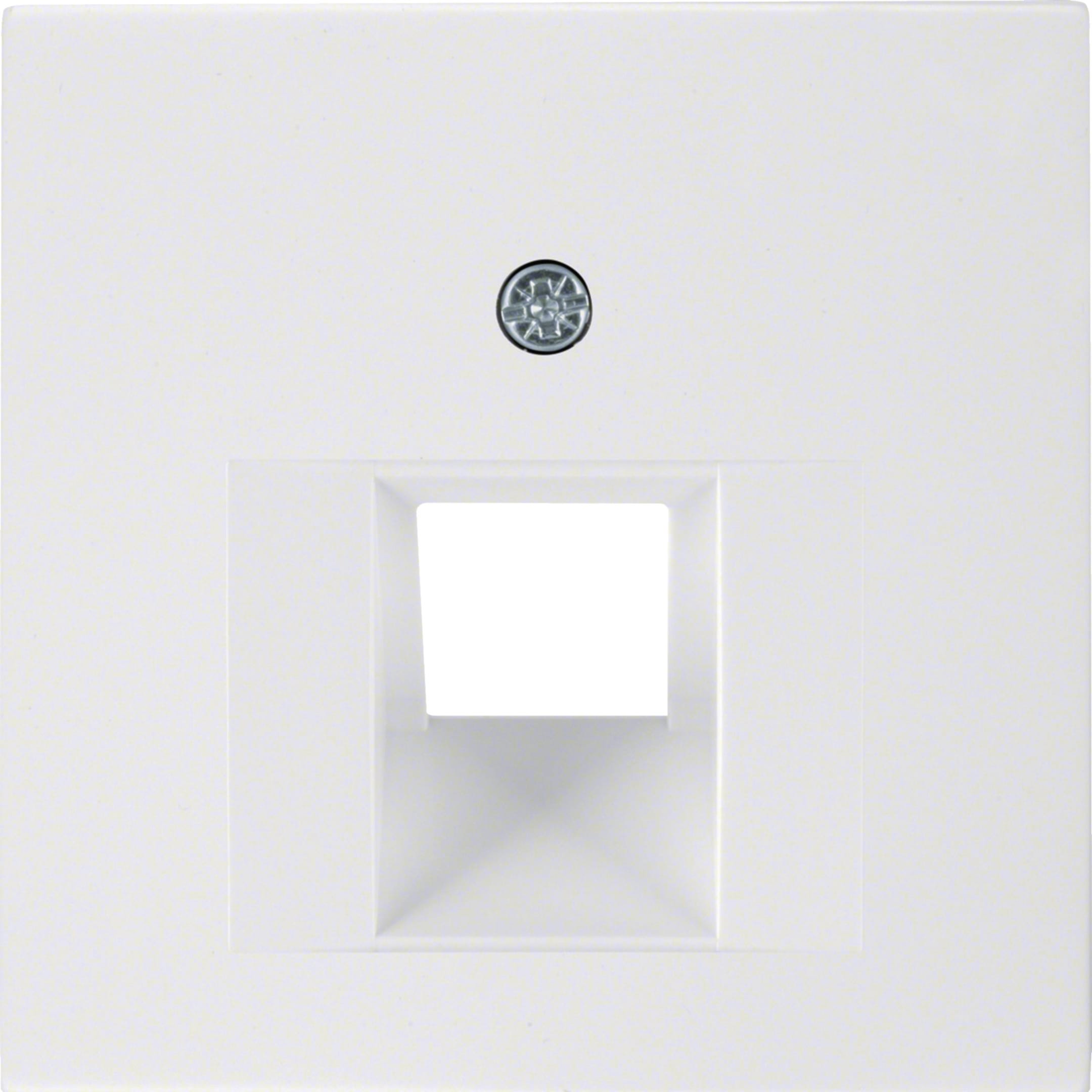 HAGER BOCCHIOTTI - Pezzo centrale per presa RJ universale Berker S.1/B.3/B.7 bianco polare lucido