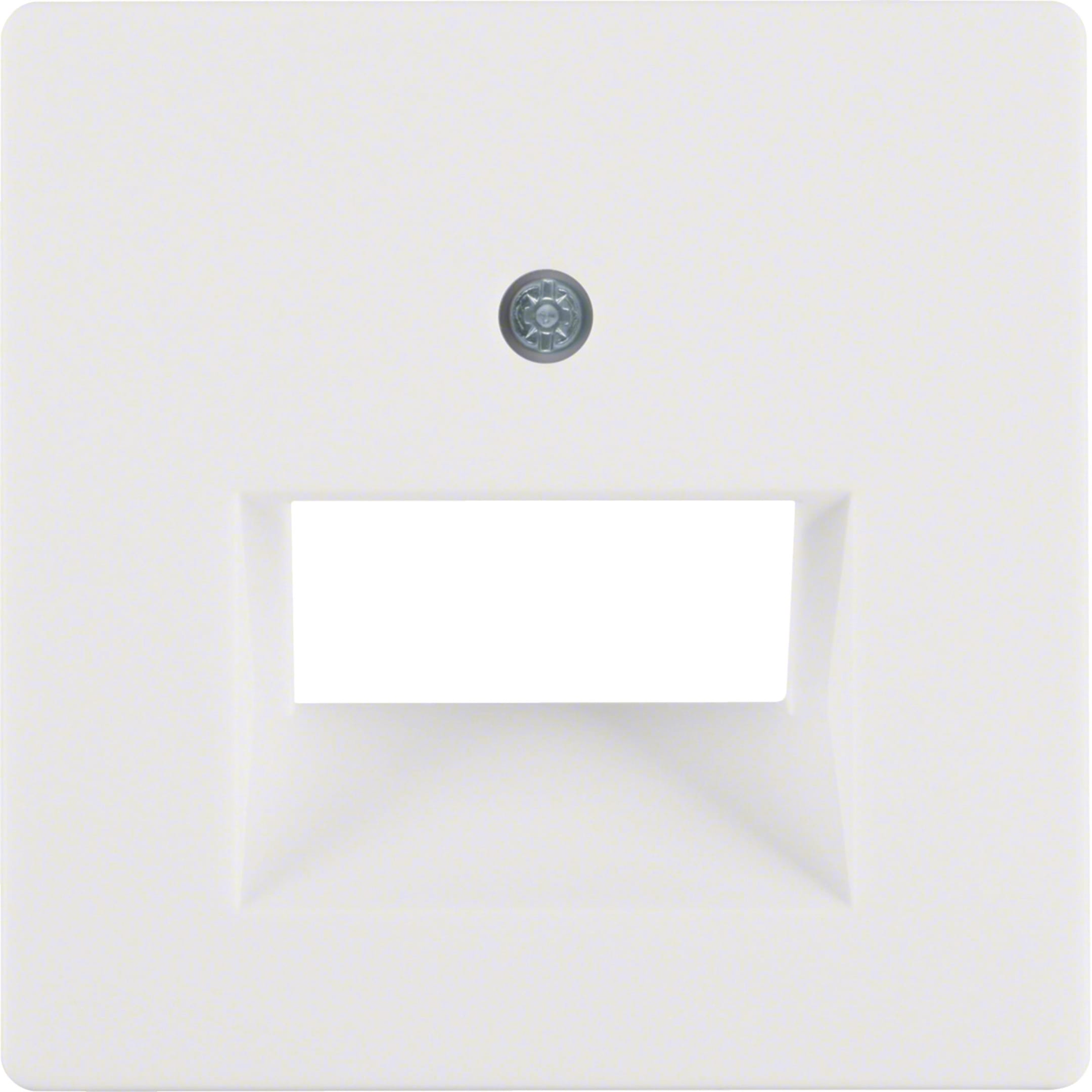 HAGER BOCCHIOTTI - Pezzo centrale x presa RJ universale doppio Berker Q.1/Q.3 bianco polare velluto