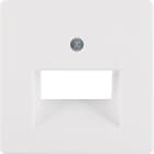HAGER BOCCHIOTTI - Pezzo centrale x presa RJ universale doppio Berker Q.1/Q.3 bianco polare velluto