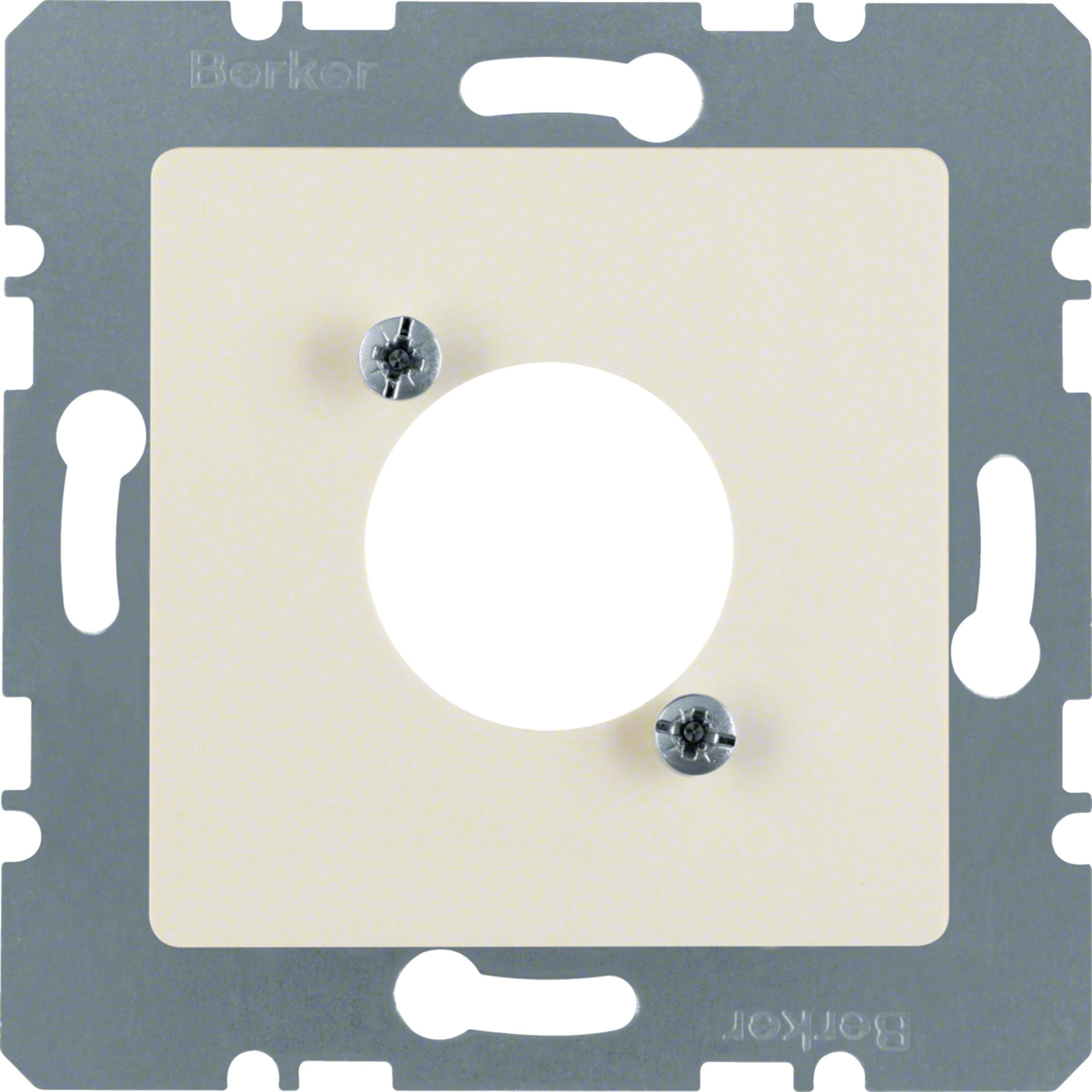 HAGER BOCCHIOTTI - Mascherina centrale per connettore XLR serie D bianco lucido