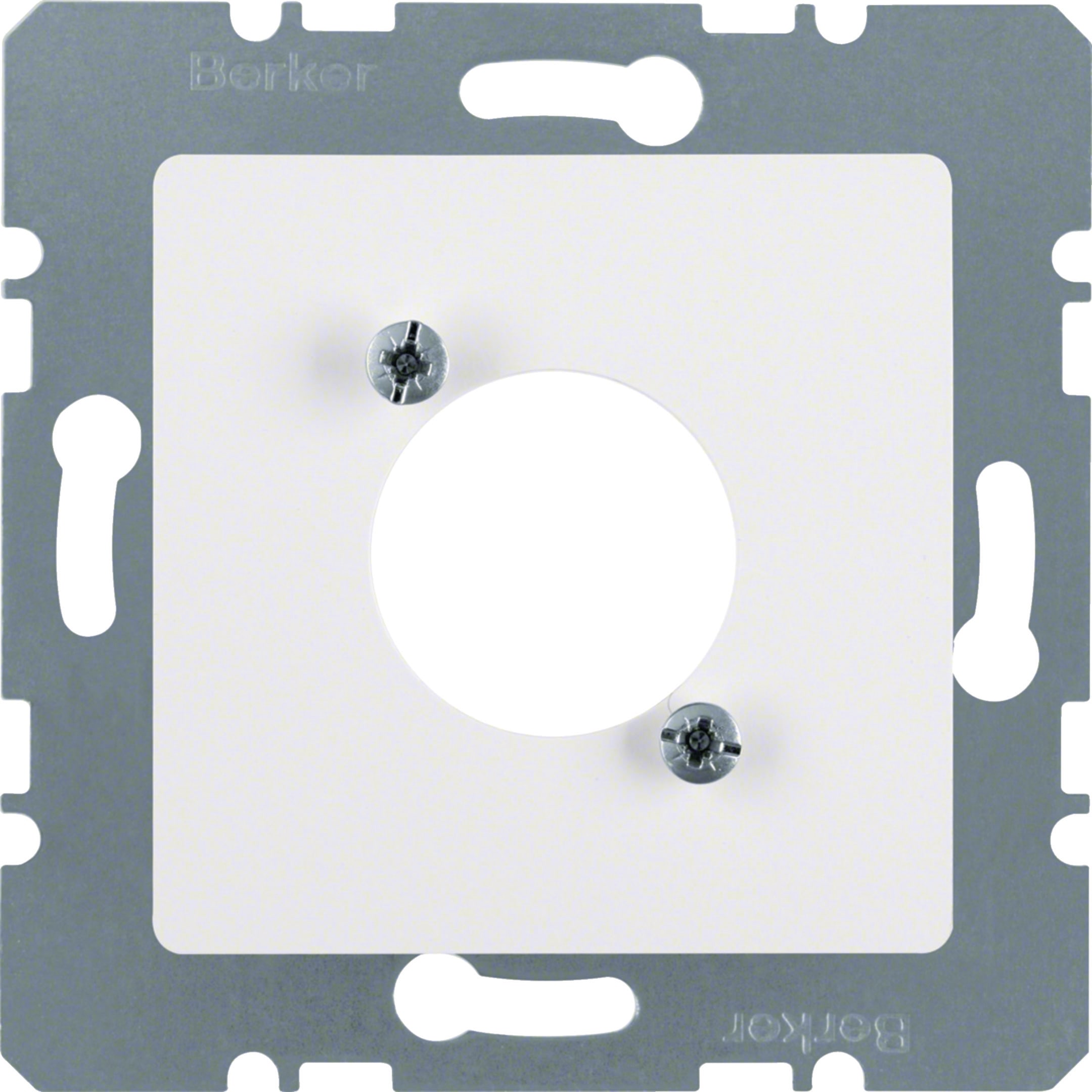 HAGER BOCCHIOTTI - Mascherina centrale per connettore XLR  serie D bianco polare opaco/velluto