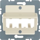 HAGER BOCCHIOTTI - Mascherina centrale per 3 moduli MINI-COM bianco lucido