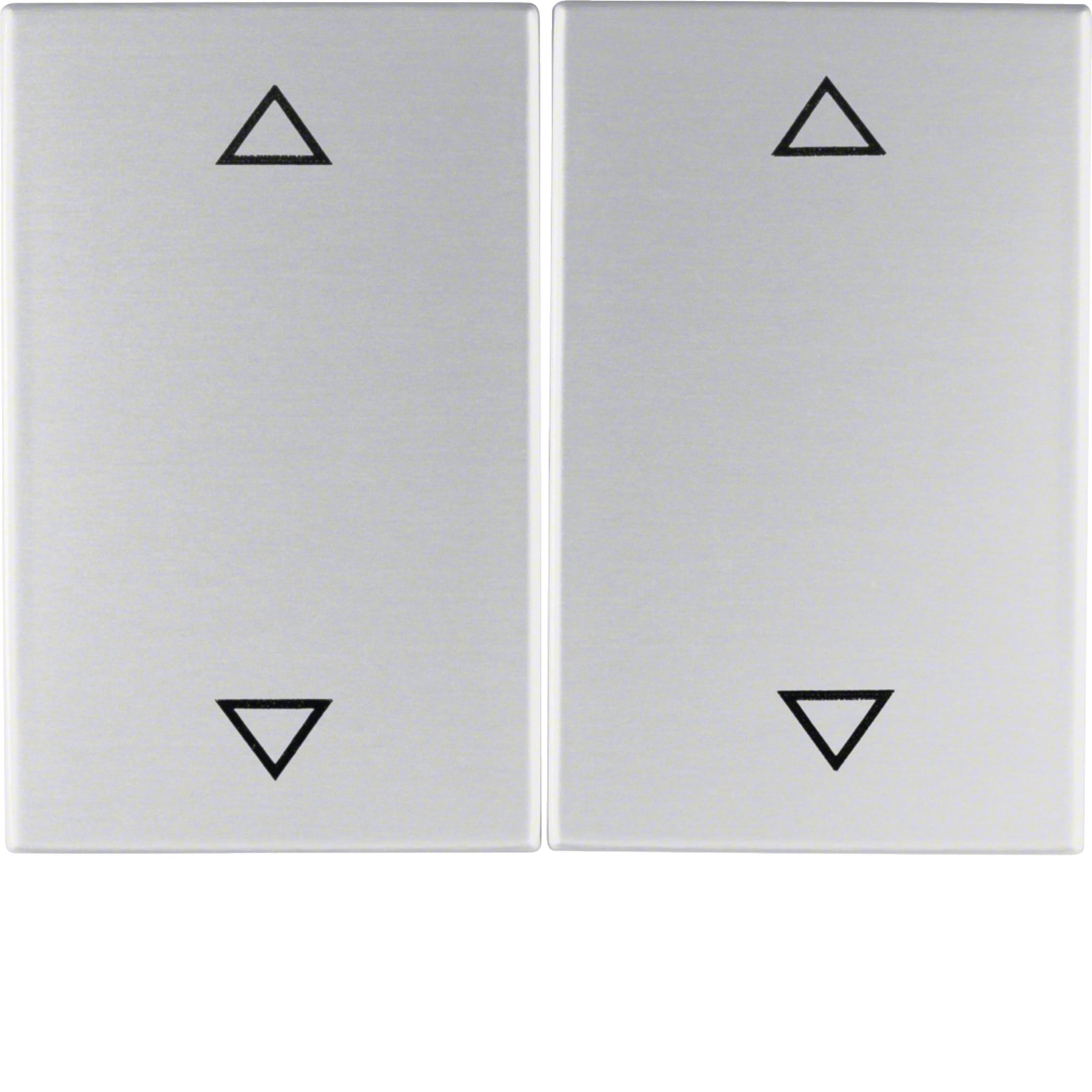 HAGER BOCCHIOTTI - Bilanciere doppio con serigrafia frecce Berker K.5 alu, alluminio anodizzato