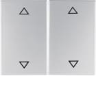 HAGER BOCCHIOTTI - Bilanciere doppio con serigrafia frecce Berker K.5 alu, alluminio anodizzato