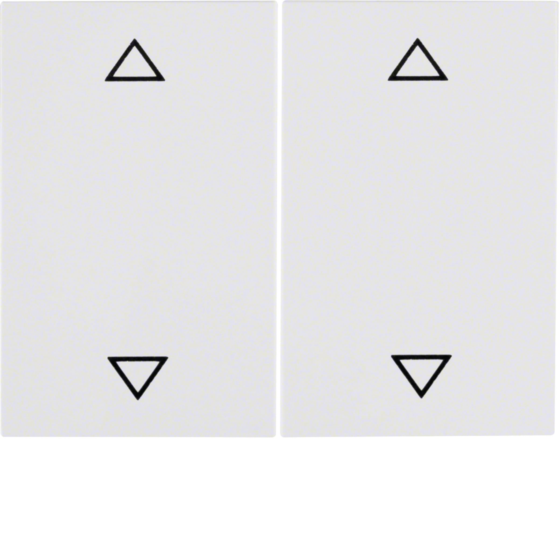 HAGER BOCCHIOTTI - Bilanciere doppio con serigrafia frecce Berker K.1 bianco polare lucido