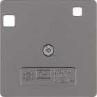 HAGER BOCCHIOTTI - Mascherina centrale 50x50 x int. diff., acciaio inossidabile opaco verniciato