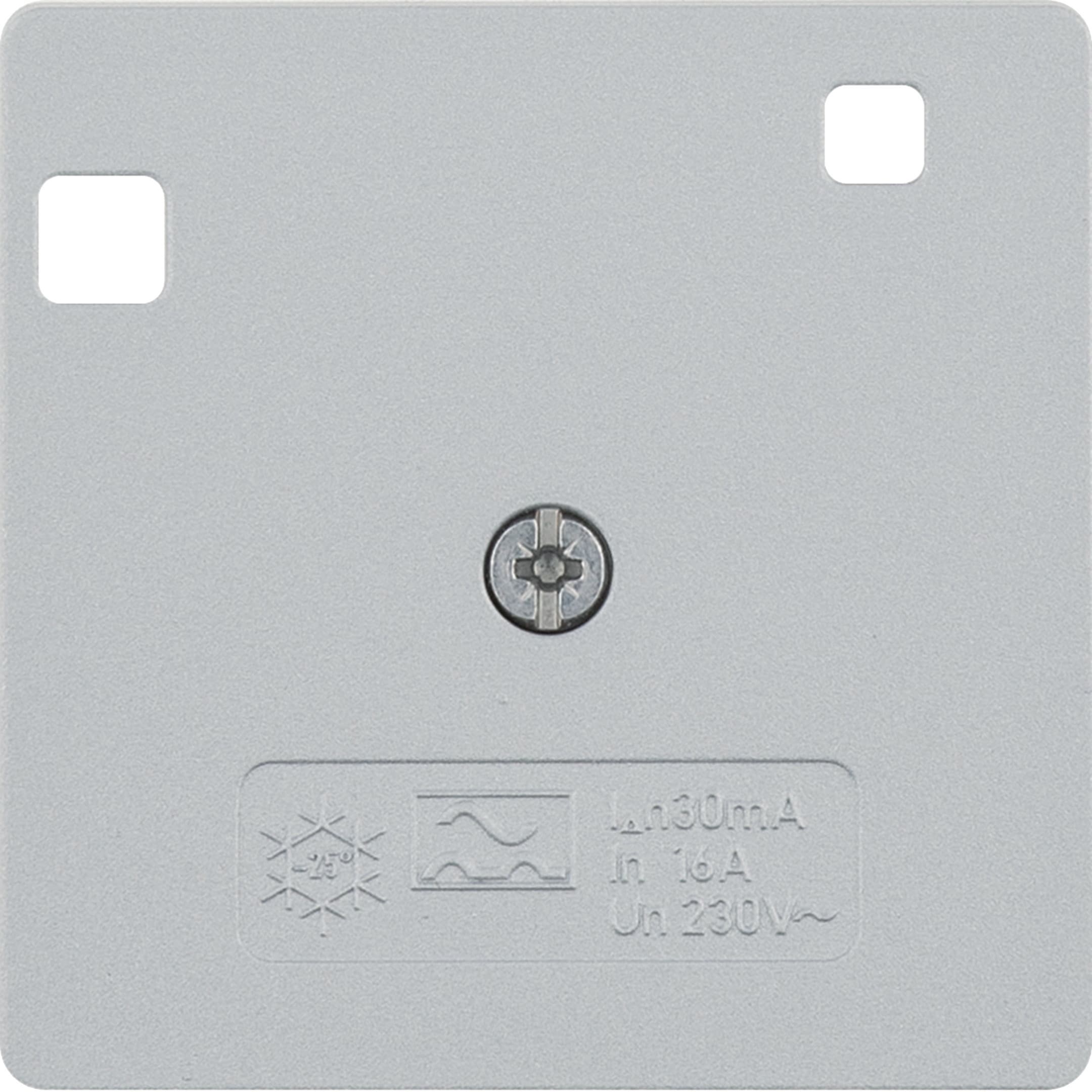 HAGER BOCCHIOTTI - Mascherina centrale 50x50 x int. diff., alluminio opaco, verniciato