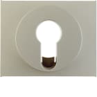HAGER BOCCHIOTTI - Pezzo c.le x interruttore/Puls. a chiave Serie K.5 acciaio inox opaco, vern.