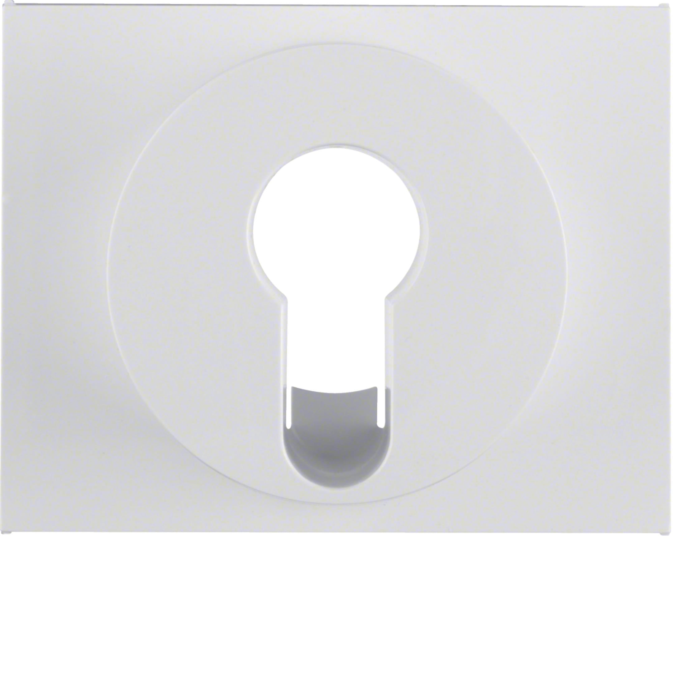 HAGER BOCCHIOTTI - Pezzo centrale x interruttore/pulsante a chiave Berker K.1 bianco polare lucido