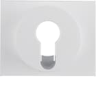 HAGER BOCCHIOTTI - Pezzo centrale x interruttore/pulsante a chiave Berker K.1 bianco polare lucido