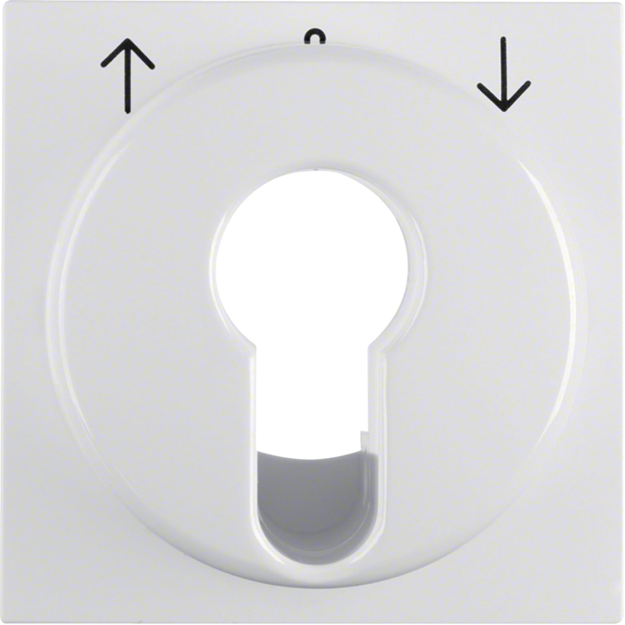 HAGER BOCCHIOTTI - Pezzo c.le x comm./puls. a chiave x venez. Serie S.1/B.3/B.7 bianco pol. luc.