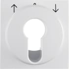 HAGER BOCCHIOTTI - Pezzo c.le x comm./puls. a chiave x venez. Serie S.1/B.3/B.7 bianco pol. luc.