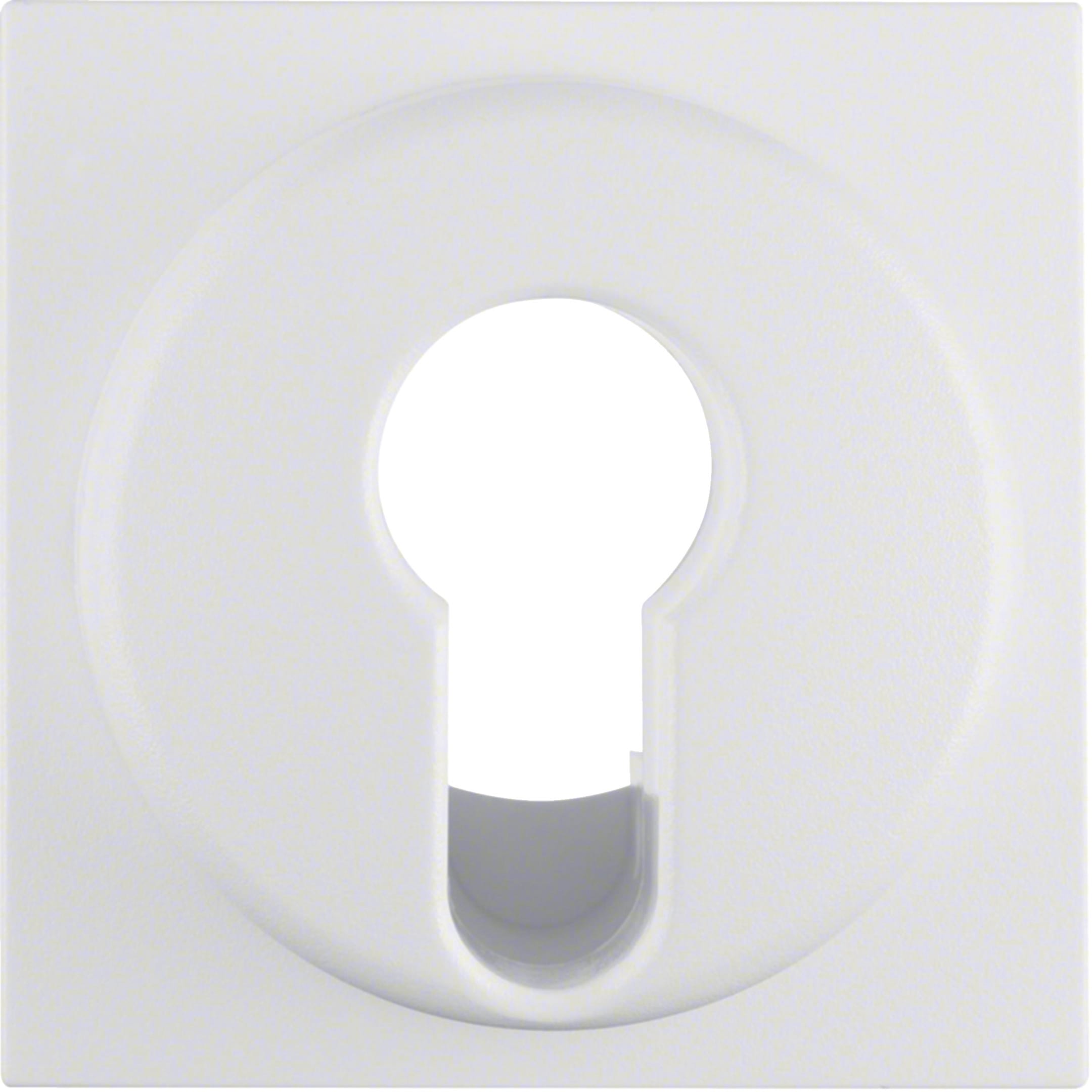 HAGER BOCCHIOTTI - Pezzo centrale per interruttore/pulsante a chiave Q.1/Q.3 bianco polare velluto