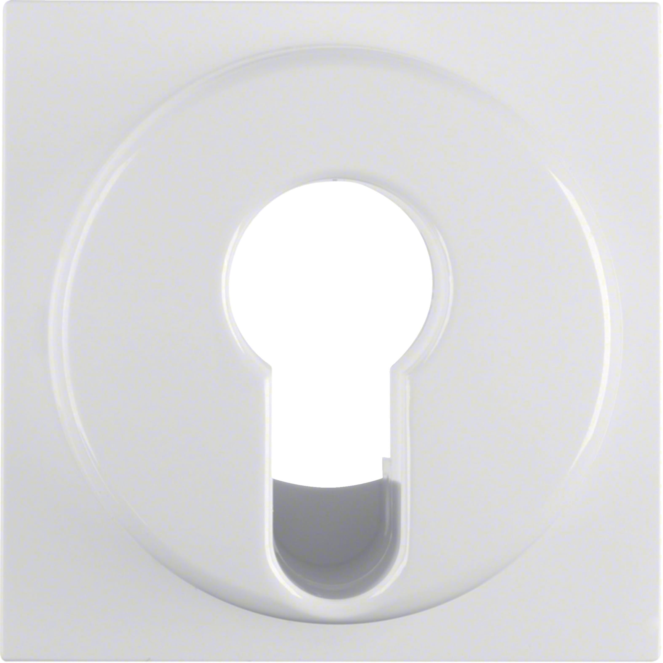 HAGER BOCCHIOTTI - Pezzo centrale x int./pulsante a chiave Serie S.1/B.3/B.7 bianco polare lucido