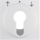 HAGER BOCCHIOTTI - Pezzo centrale per interruttore tapparella a chiave S.1 IP44 bianco polare opaco