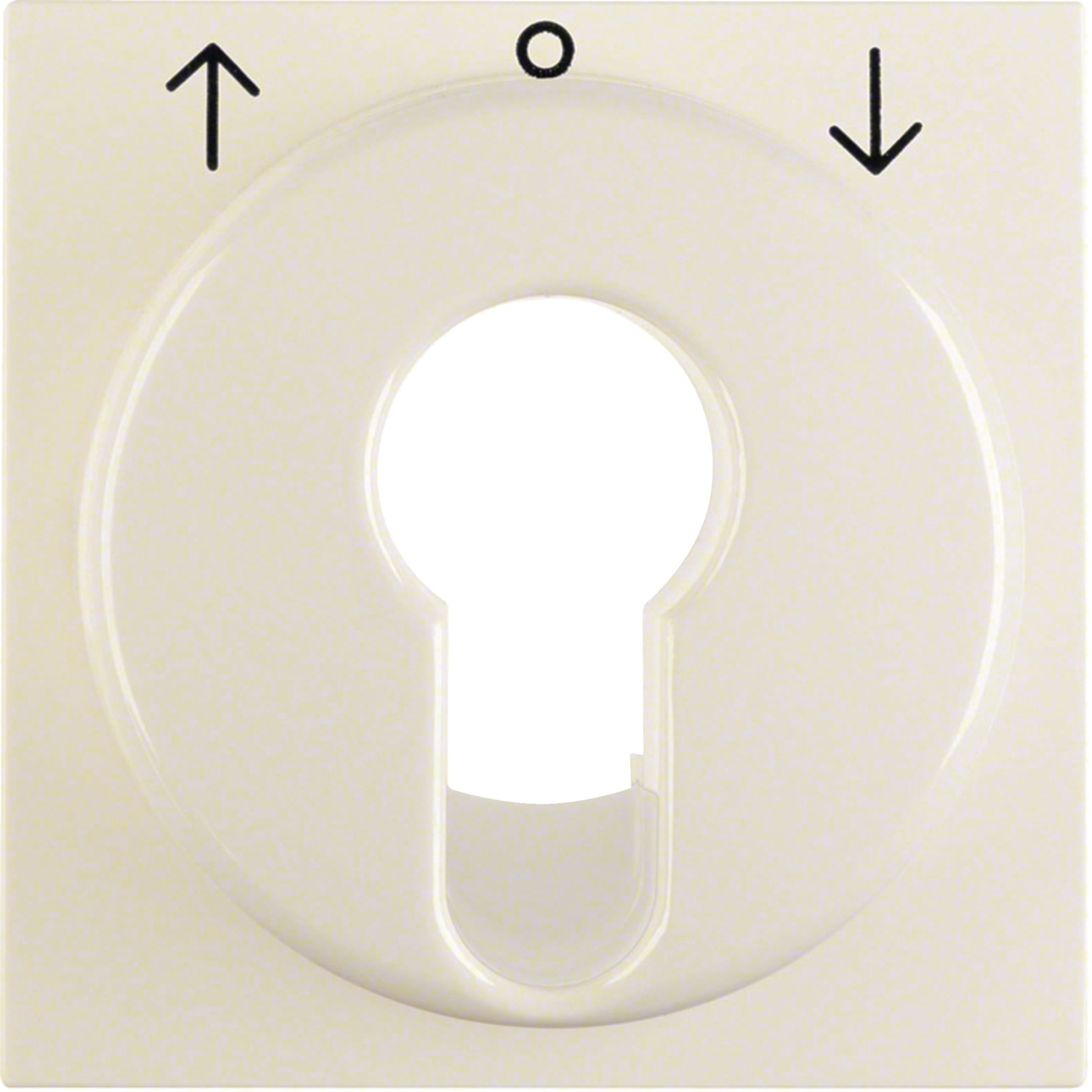 HAGER BOCCHIOTTI - Pezzo centrale x interruttore tapparella a chiave Berker S.1 IP44 bianco opaco