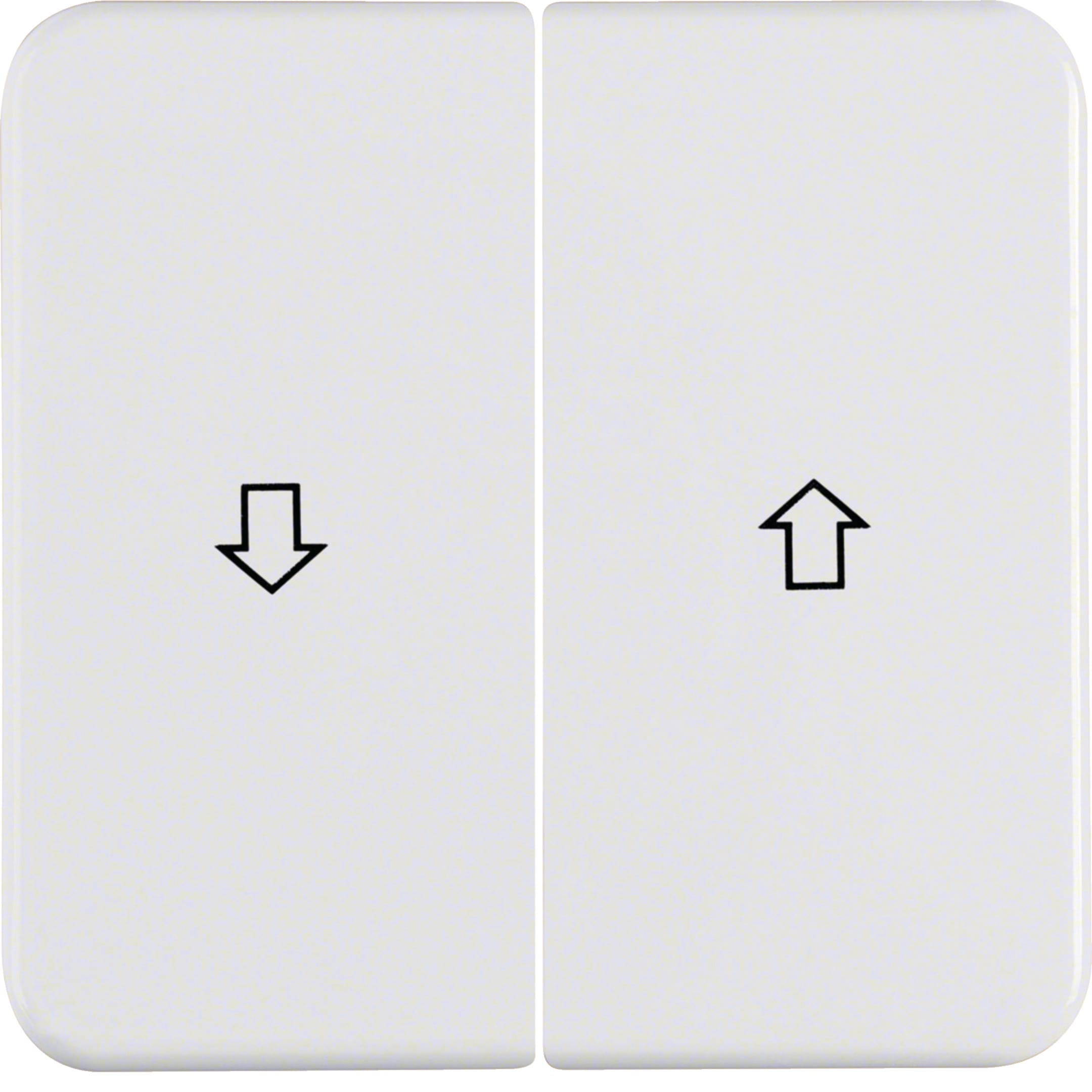HAGER BOCCHIOTTI - Bilanciere doppio con serigrafia freccia wg UP IP44 bianco polare lucido