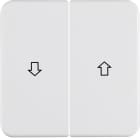 HAGER BOCCHIOTTI - Bilanciere doppio con serigrafia freccia wg UP IP44 bianco polare lucido