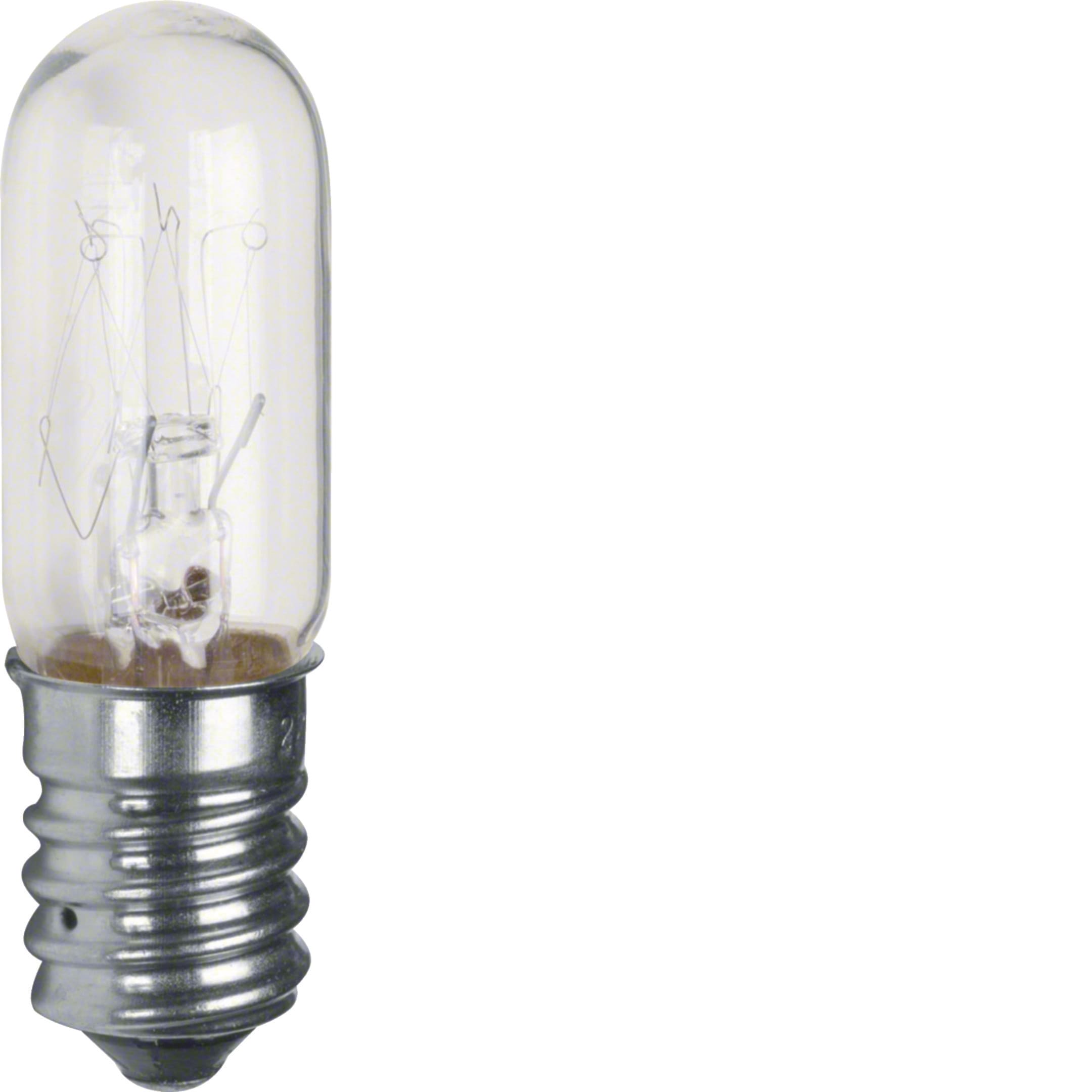 HAGER BOCCHIOTTI - Lampada a incandescenza E14 x spia lum. con calotta alta chiaro, trasparente