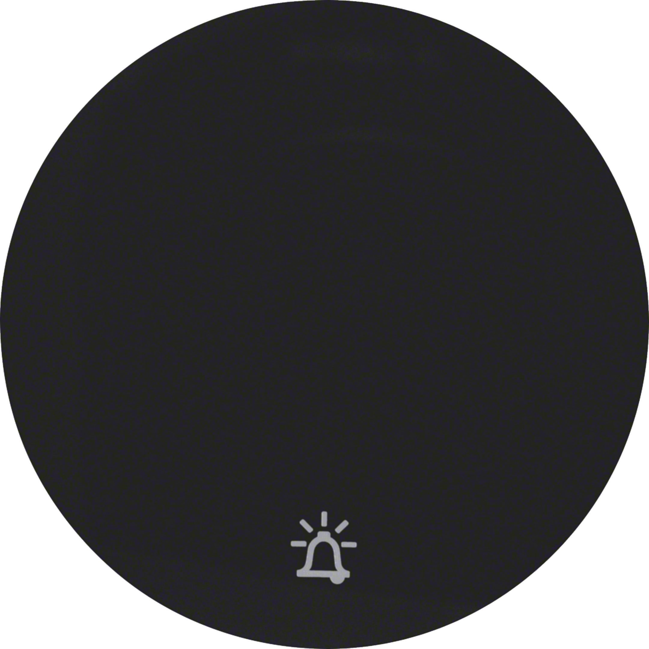 HAGER BOCCHIOTTI - Bilanciere con serigrafia per suoneria Berker R.1/R.3 nero lucido