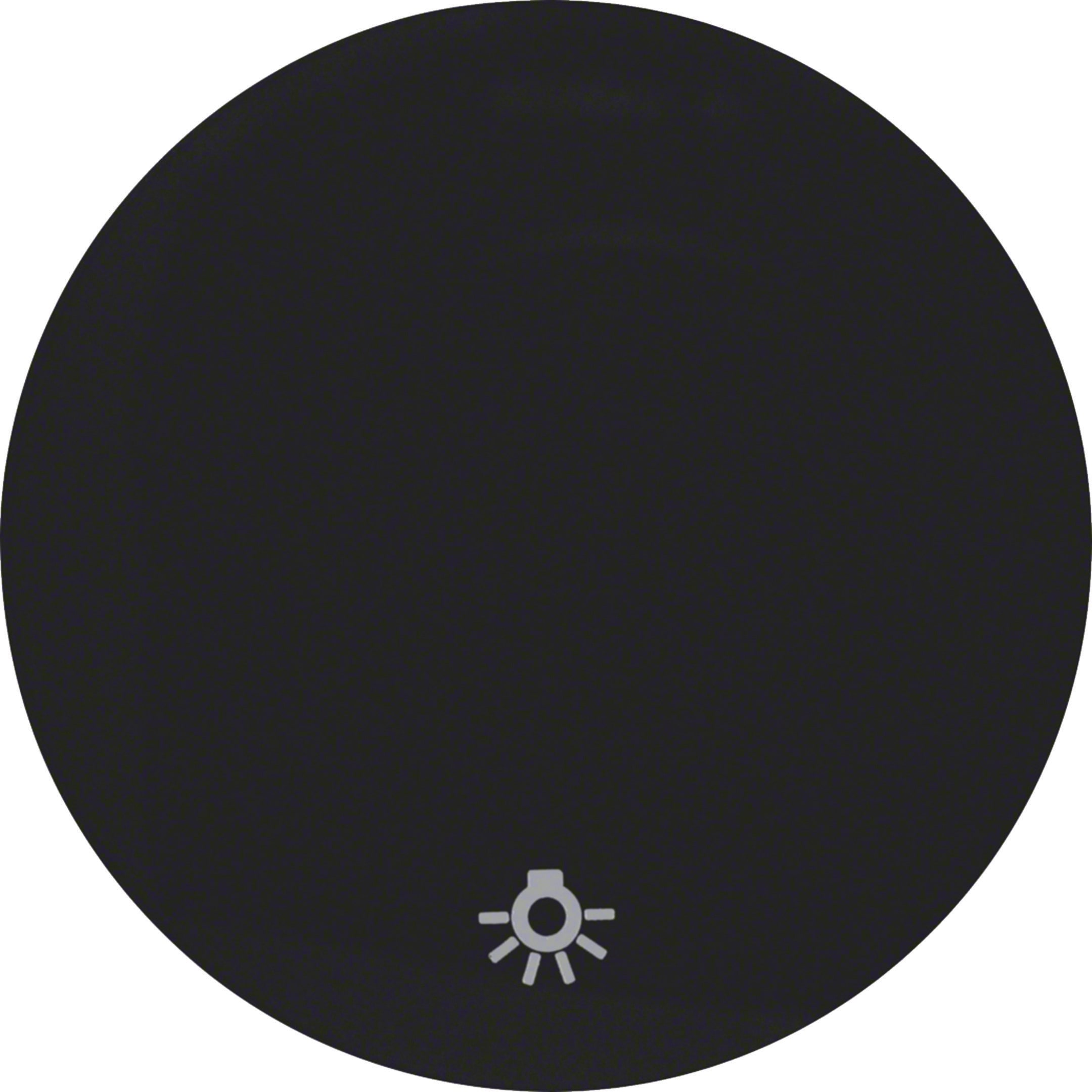 HAGER BOCCHIOTTI - Bilanciere con serigrafia per luce Berker R.1/R.3 nero lucido