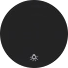 HAGER BOCCHIOTTI - Bilanciere con serigrafia per luce Berker R.1/R.3 nero lucido