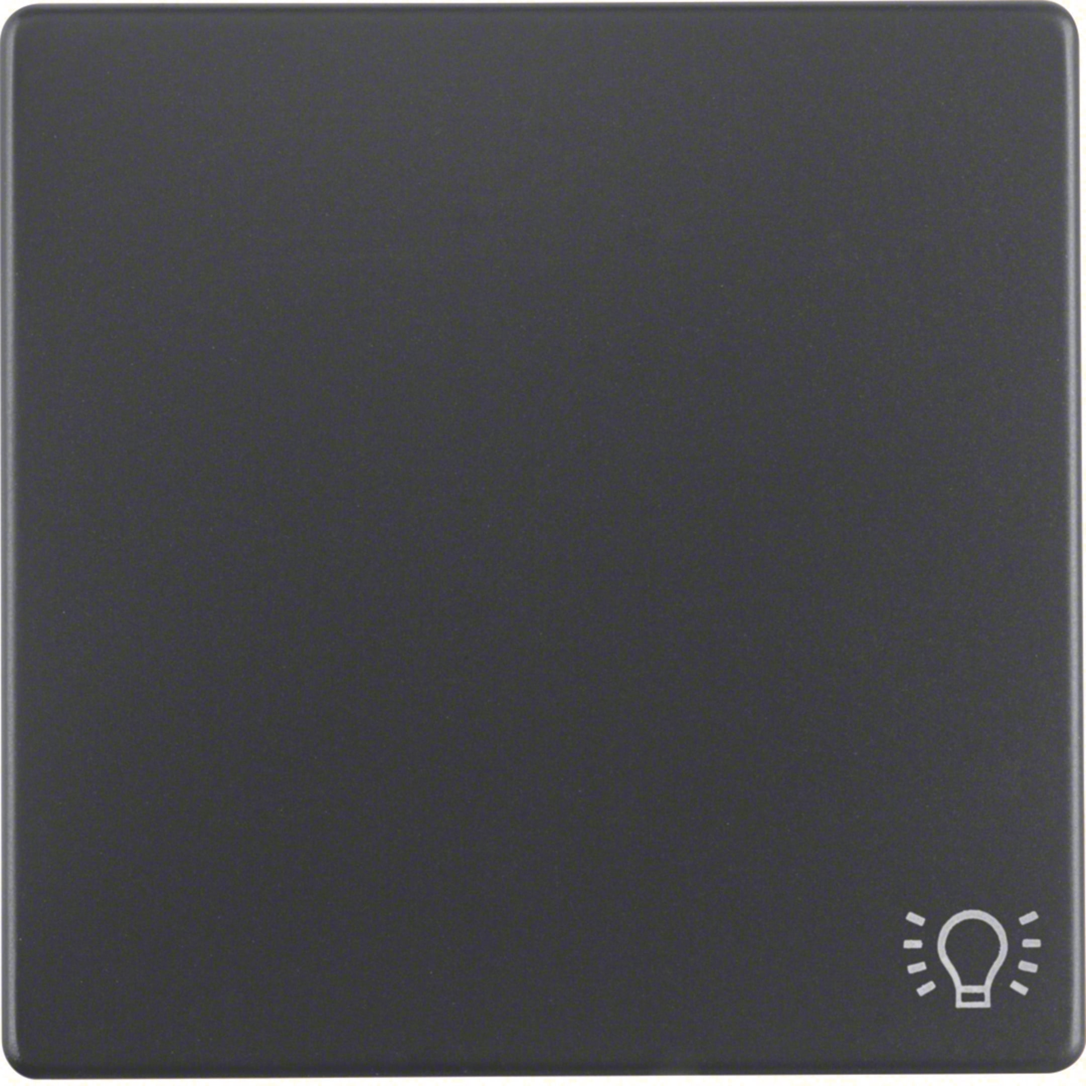 HAGER BOCCHIOTTI - Bilanciere con serigrafia per luce Berker Q.1/Q.3 antracite velluto, verniciato