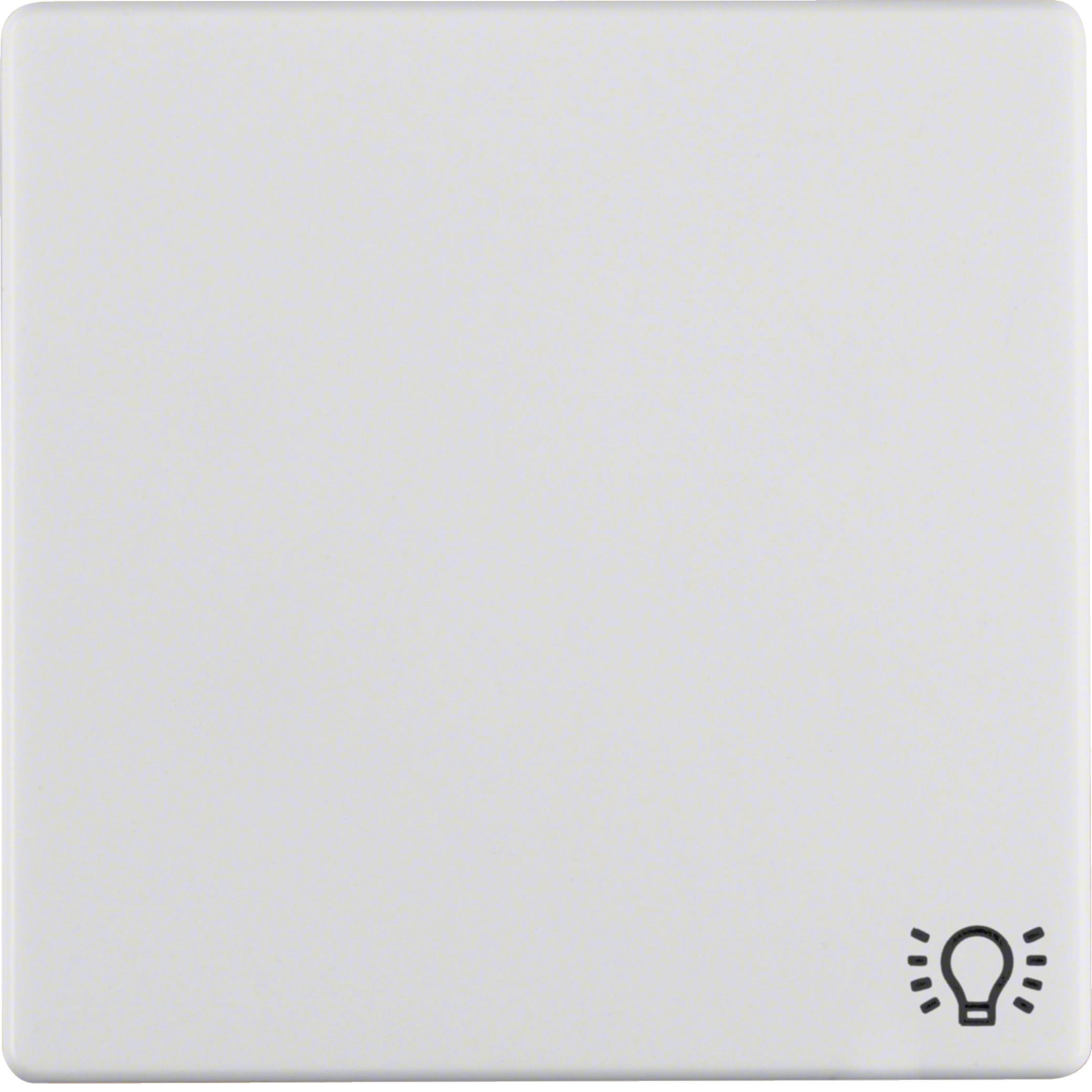 HAGER BOCCHIOTTI - Bilanciere con serigrafia per luce Berker Q.1/Q.3 bianco polare velluto